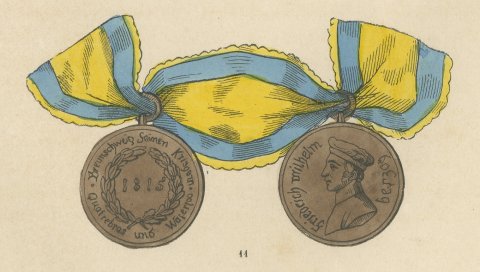Brunswick Medals, Waterloo, Peninsula and Crosses of 1809, Plate XVIII, 1844, close-up 3