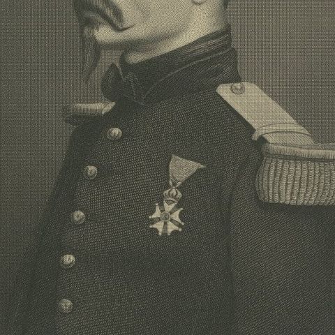 General Alfred Chanzy, French Military Commander, Antique Engraved Portrait, close-up 2