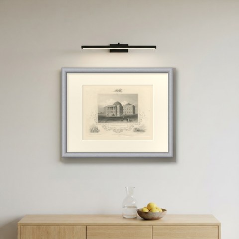 Capitol West Front, Washington, with Battle of Trenton Vignette, circa 1850, shown framed on a wall
