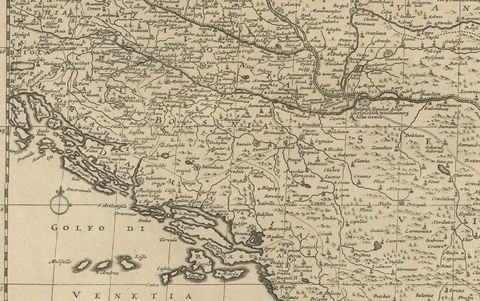 Large Map of the Habsburg–Ottoman War, Hungary & Balkans, 1729, close-up 2