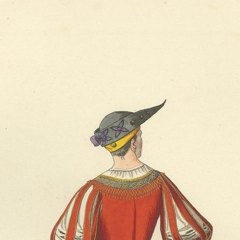 Antique Print of a Military Costume by Bonnard, 1860, close-up 1