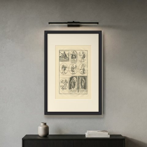 Roman Soldiers on Engraved Gems and Inscribed Tombstones, Montfaucon, 1722, shown framed on a wall