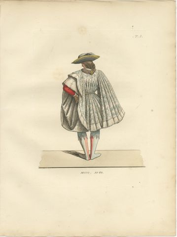 Noble Grace and Martial Power: Italian Aristocrats & French Knight, 1845 Print, view 3