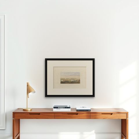 Antique Print of the Battle of Arcis-sur-Aube, 'circa 1860', shown framed on a wall