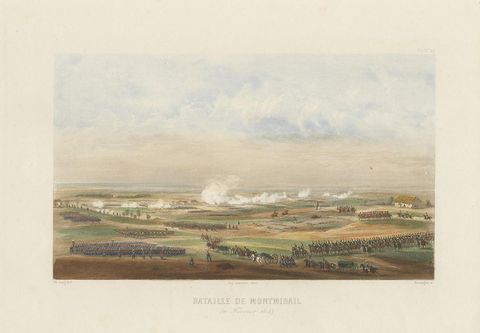 Antique Print of the Battle of Montmirail, circa 1860, view 2