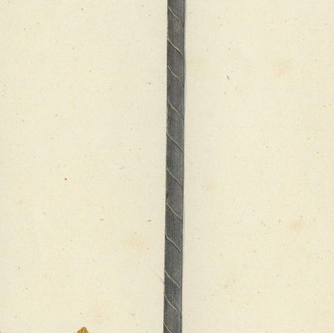 19th-Century Hand-Coloured Lithograph of Swords, Axes, and War Hammers, close-up 4