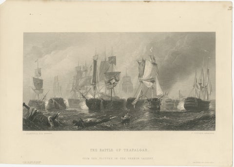 The Battle of Trafalgar, Admiral Nelson & British Fleet, 1805, view 2