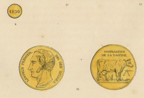 Belgian Medals, Independence of 1830 and Leopold Medals, Plate XV, 1844, close-up 3