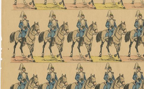 Swedish Life Guards on Horseback, Royal Cavalry Uniforms, c.1860, close-up 1