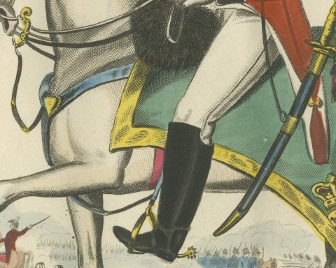 Lord Lynedoch, Sir Thomas Graham, Pointing Toward a Battle, 1816, close-up 2