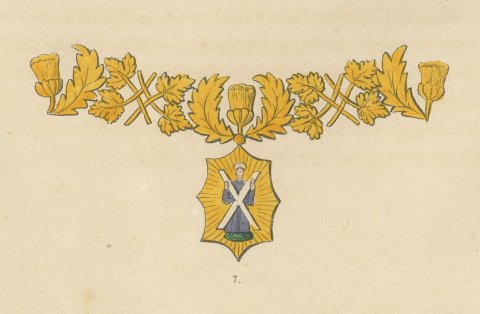 Great Britain, Orders of the Thistle and Saint Patrick, Plate XXXIII, 1844, close-up 3