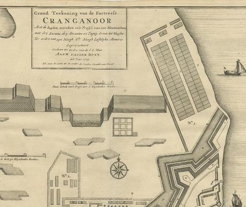 Antique Print of Cranganore Fort, India by Valentijn, 1726, view 3