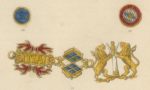 Orders of Bavaria, Military Order of Max Joseph and Civil Merit, Plate X, 1844, close-up 3