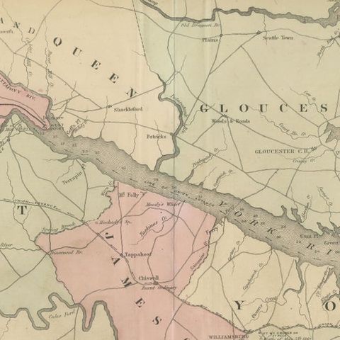 1862 Johnson's Map of the Vicinity of Richmond & Peninsular Campaign, Virginia, close-up 3