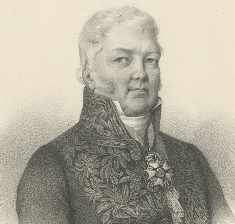 Baron Desgenettes, French Military Physician, Lithograph by Maurin, circa 1830, close-up 1