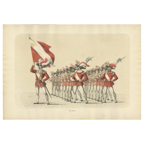Swiss March of Honor, The Thun Militia in Ceremonial Splendor, 1855