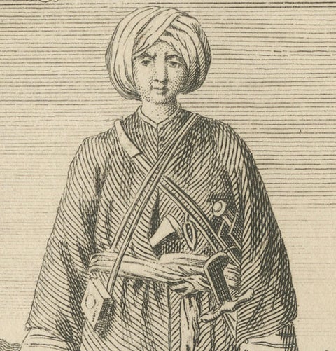 Mamluk Elegance: Military and Ceremonial Attire in Egypt, 1801, close-up 1