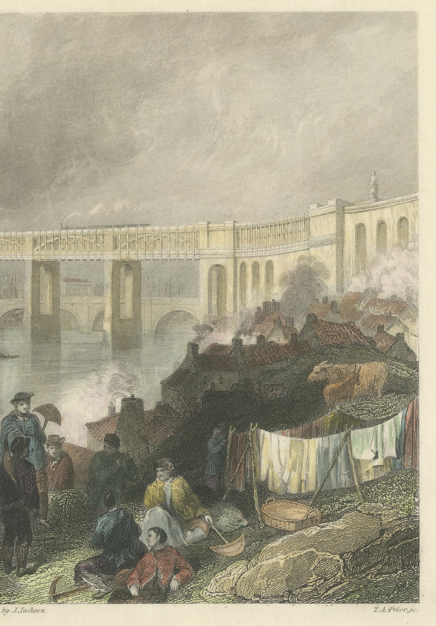 Newcastle from the South West, Engraving after W. Harvey, Charles Knight, 1849, view 4
