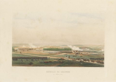 Antique Print of the Battle of Craonne, circa 1860, view 2