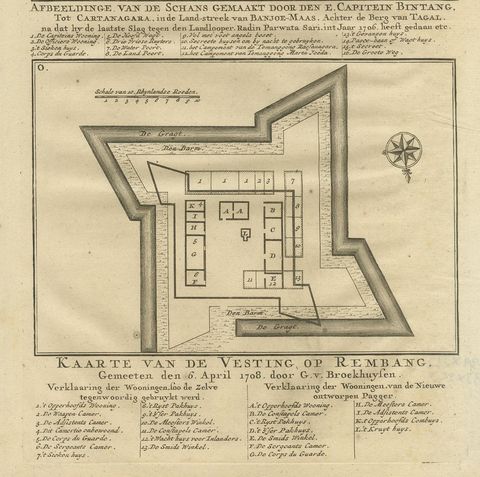 Antique Print of Fortresses in the Banyumas Region by Valentijn, 1726, view 4