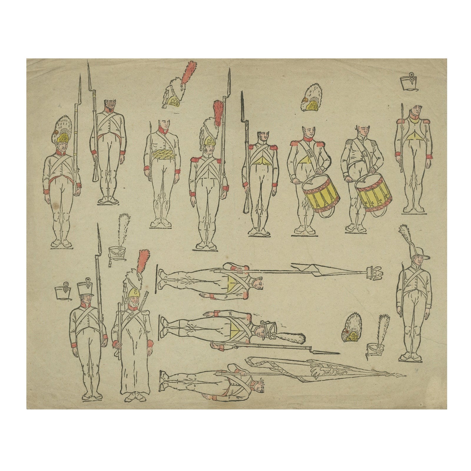 French Revolutionary Infantry, Uniforms, Drummers and Standards, c.1795