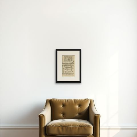 Antique Print of the Fortress on Surabaya and Pasuruan by Valentijn, 1726, shown framed on a wall