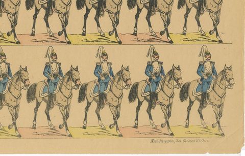 Swedish Life Guards on Horseback, Royal Cavalry Uniforms, c.1860, close-up 2