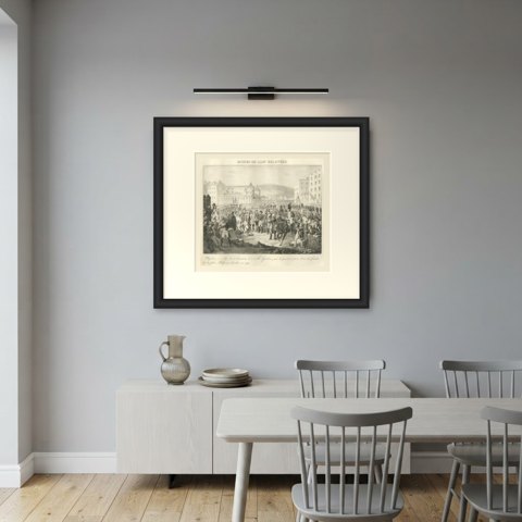 Lyon Rebuilt, the Place Bellecour, Antique Madou Lithograph, 1827, shown framed on a wall