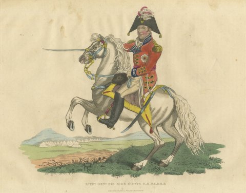 Lieutenant General Sir Eyre Coote on a Rearing Gray Horse, 1816
