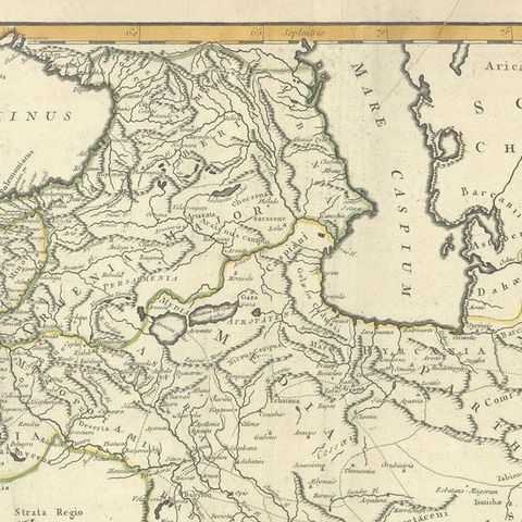 Antique Map of Alexander the Great's Empire & Campaigns, de Vaugondy, 1753, close-up 3