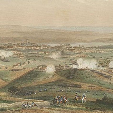 Antique Print of the Battle of Oporto 'circa 1860', close-up 1