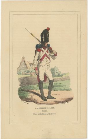 Set of 3 Antique Prints of Various Soldiers by Weber, '1843', view 3
