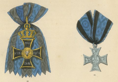 Orders of Russia, Virtuti Militari Insignia and Izmail Cross, Plate LXVIII, 1844, close-up 2
