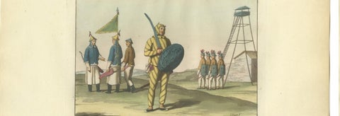 Chinese Infantry and Cavalry, Military Costumes, Ferrario, Florence, 1815, view 8
