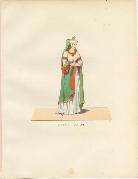 Medieval Knights, Clergy & Nobles, Set of 10 Costume Prints, 1845, view 5