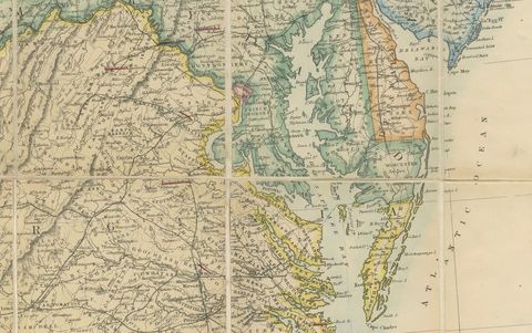 American Civil War “Seat of War” Map, Published Just After Bull Run, 1861, close-up 2