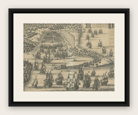 The Siege of Nyborg, 1659: A Strategic Battle of the Dano-Swedish War, 1746, shown framed