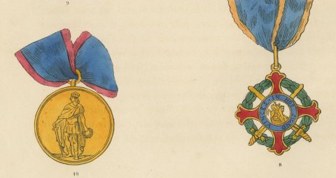 Orders of the Two Sicilies, Saint George of the Reunion, Plate XXII, 1844, close-up 2