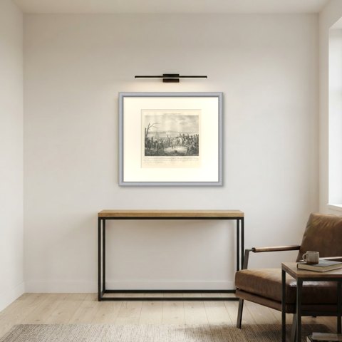 The Capitulation of Mantua, Marshal Wurmser, Antique Madou Lithograph, 1827, shown framed in a room