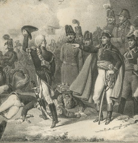 Crossing the Mincio, General Gardanne, Antique Madou Lithograph, 1827, close-up 3