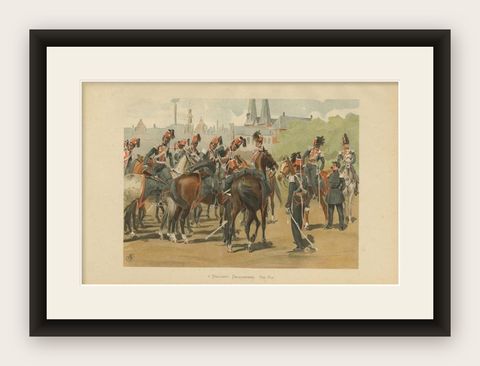 Regiment Dragoons of the Dutch Army 1856, Published in 1900, shown framed