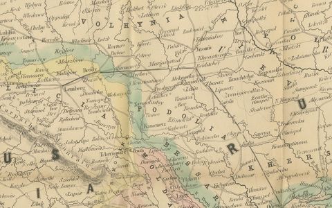 Philips Map of the Seat of War 1854, Black Sea, Turkey & Russia Antique Map, close-up 1