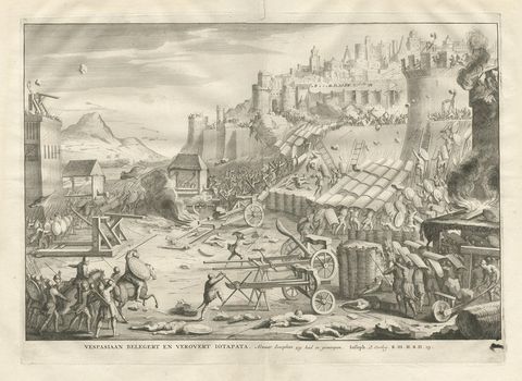 Emperor Vespian Besieging and Conquering Iotapata 'Yodfat', 1725, close-up 1