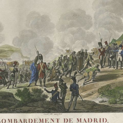 Bombardment of Madrid 1808, Napoleonic Wars Grand Armée Scene, close-up 4
