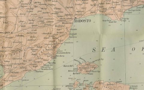 Daily Telegraph War Map 1877, Ottoman Empire, Balkans & Constantinople Antique, close-up 2