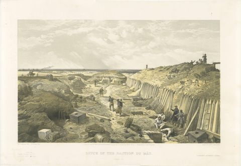 Crimean War Lithograph Collection: Eight Views of Sevastopol Surroundings, 1855, view 2