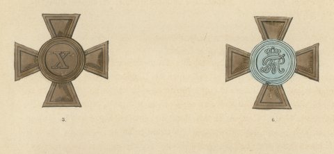 Orders of Mecklenburg, Medals and Service Crosses, Plate XLVIII, 1844, close-up 2