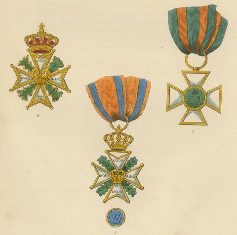 Orders of the Netherlands, Military William Order, Plate LII, 1844, close-up 2