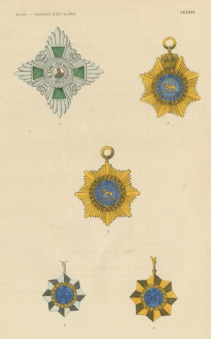 Baden and Great Britain, Order of British India, Plate LXXXIX, 1844