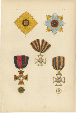Orders of Russia, Saint Vladimir and Saint George Insignia, Plate LXVI, 1844, view 2